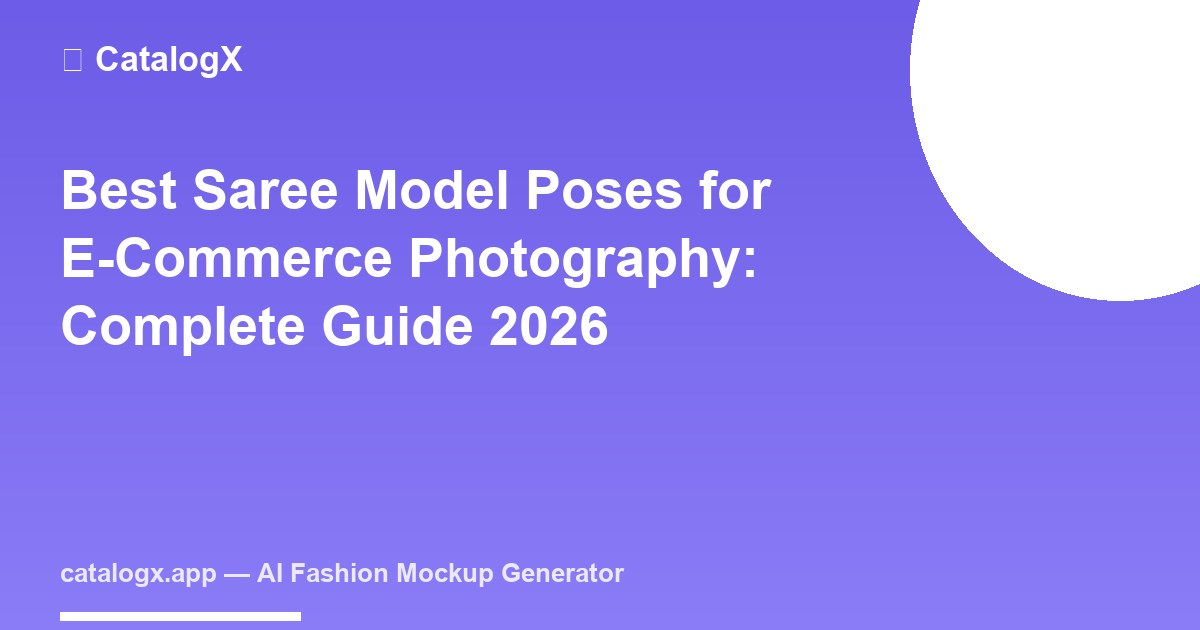 Saree model poses for e-commerce photography