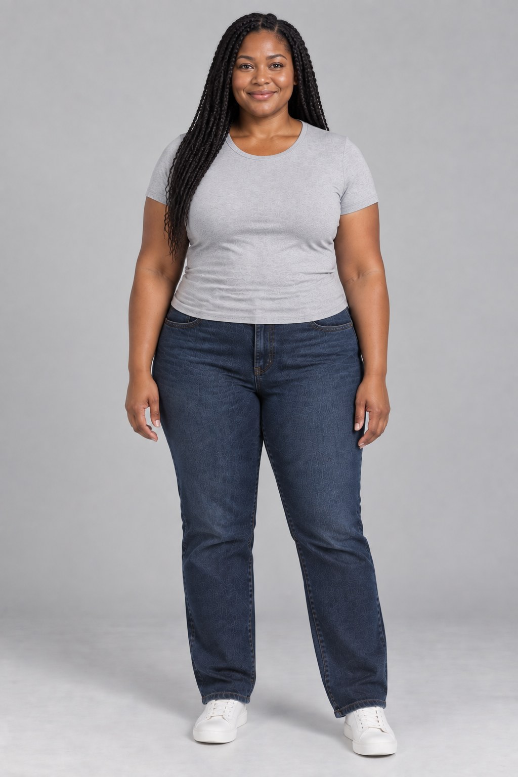 Plus-size catalog model