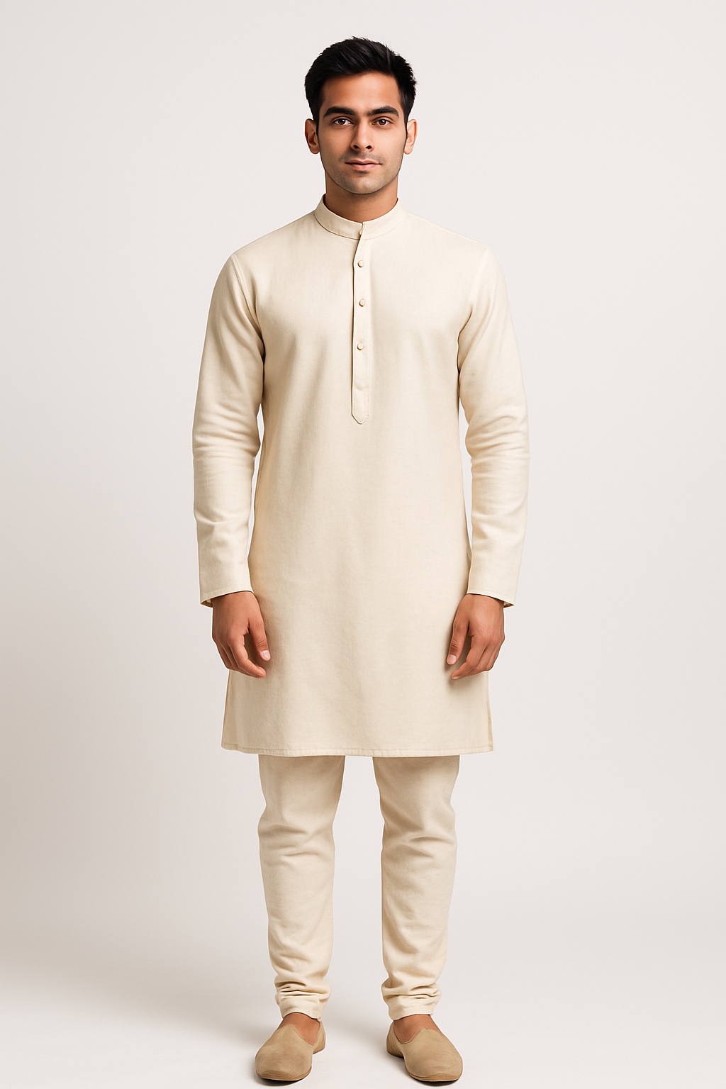 Indian male AI model in ethnic wear, ideal for kurta-pyjama catalog photos